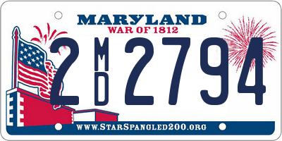 MD license plate 2MD2794