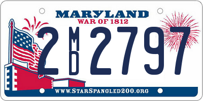 MD license plate 2MD2797