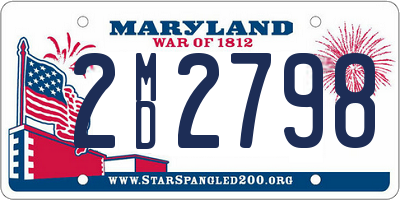 MD license plate 2MD2798