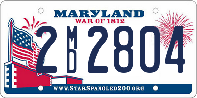 MD license plate 2MD2804