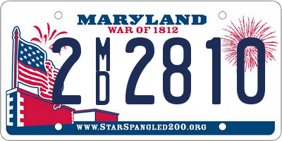 MD license plate 2MD2810