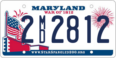 MD license plate 2MD2812