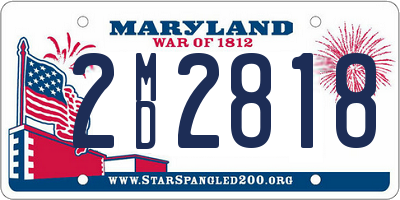 MD license plate 2MD2818