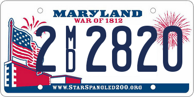 MD license plate 2MD2820