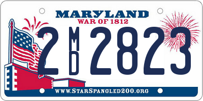 MD license plate 2MD2823