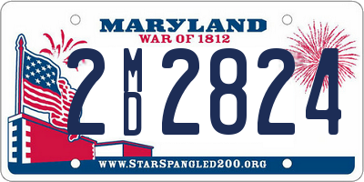 MD license plate 2MD2824