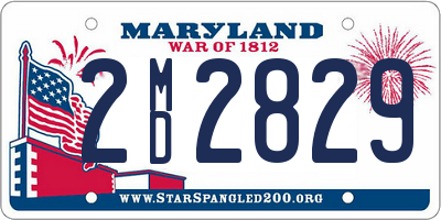 MD license plate 2MD2829