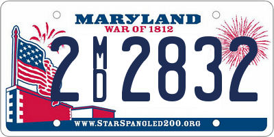 MD license plate 2MD2832