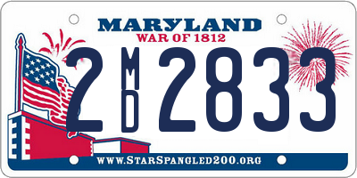 MD license plate 2MD2833