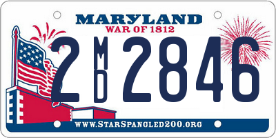 MD license plate 2MD2846