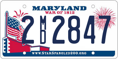MD license plate 2MD2847