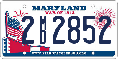 MD license plate 2MD2852