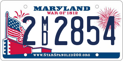 MD license plate 2MD2854