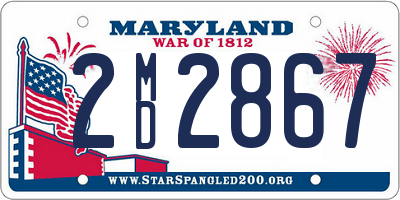 MD license plate 2MD2867