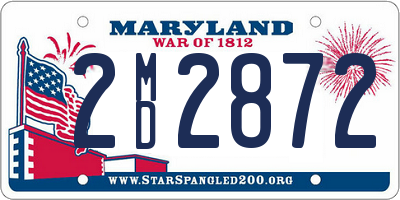 MD license plate 2MD2872