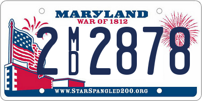 MD license plate 2MD2878