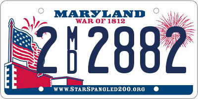 MD license plate 2MD2882