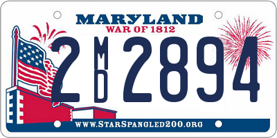 MD license plate 2MD2894