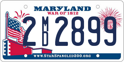 MD license plate 2MD2899