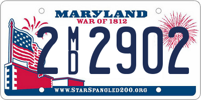 MD license plate 2MD2902