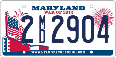 MD license plate 2MD2904