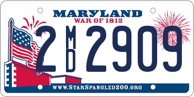 MD license plate 2MD2909