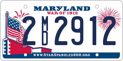 MD license plate 2MD2912