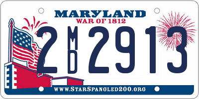 MD license plate 2MD2913