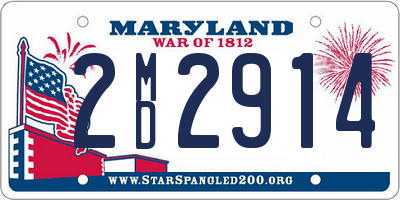 MD license plate 2MD2914