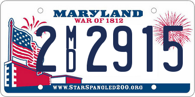 MD license plate 2MD2915