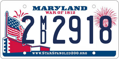 MD license plate 2MD2918