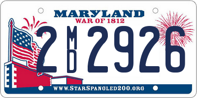 MD license plate 2MD2926