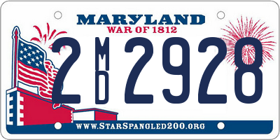 MD license plate 2MD2928