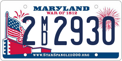 MD license plate 2MD2930