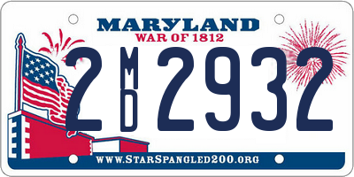 MD license plate 2MD2932