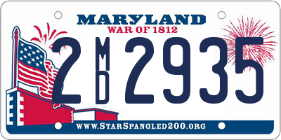 MD license plate 2MD2935