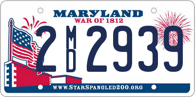 MD license plate 2MD2939