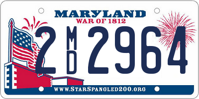 MD license plate 2MD2964