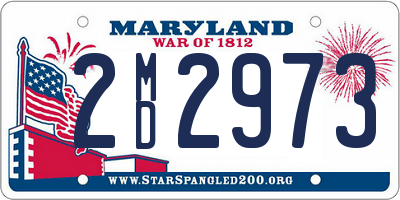 MD license plate 2MD2973