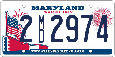 MD license plate 2MD2974