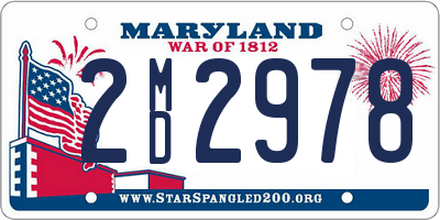 MD license plate 2MD2978