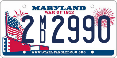 MD license plate 2MD2990