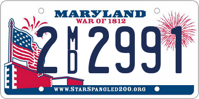 MD license plate 2MD2991