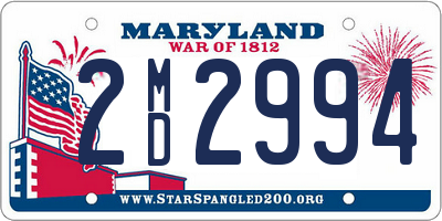 MD license plate 2MD2994