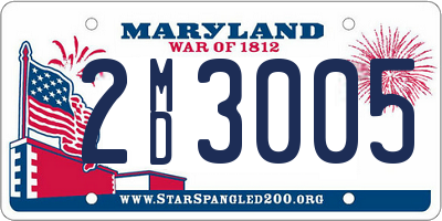 MD license plate 2MD3005