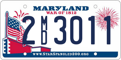 MD license plate 2MD3011