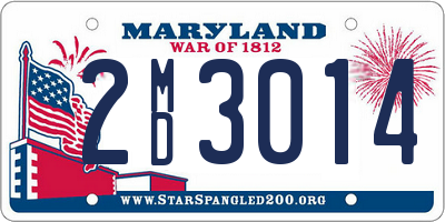 MD license plate 2MD3014