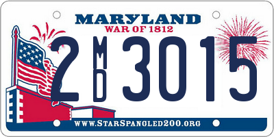 MD license plate 2MD3015