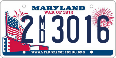 MD license plate 2MD3016