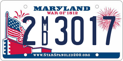 MD license plate 2MD3017